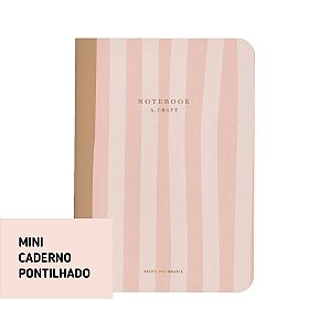 Mini Caderno Pontilhado Pink & Caramel Para Mini Planner A.Craft