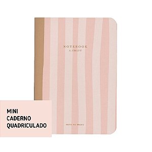 Mini Caderno Quadriculado Pink & Caramel Para Mini Planner A.Craft