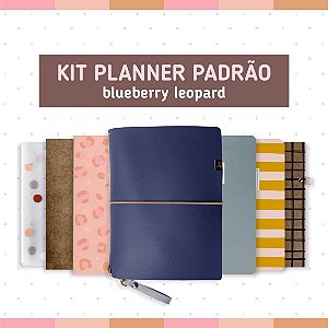 Kit Planner Padrão Blueberry Leopard