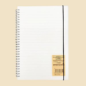 Caderno Espiral Pautado Capa Dura Transparente 80 Folhas