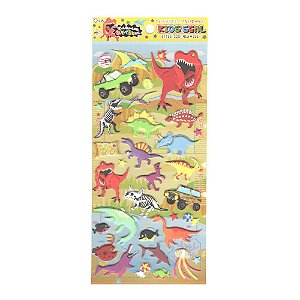 Adesivo Decorativo Puffy Dinossauros Kids Seal Q-Lia