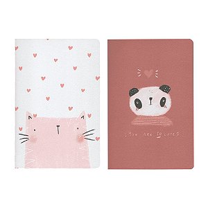 Caderno Brochura Pautado A5 Panda | Gato