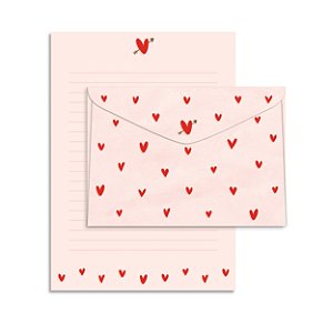 Kit Com 4 Papéis de Carta + 4 Envelopes - Cartões Gigantes
