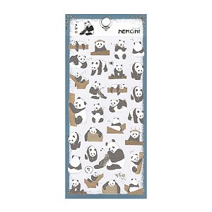 Adesivo Decorativo de Papel - Panda Nekoni