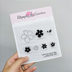 Kit de Carimbos M Flores 6 - Lilipop