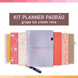 Kit Planner Padrão Grape Ice Cream Rosa