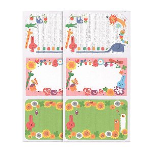 Adesivo Decorativo de Papel 2 Cartelas Animais e Flores Mind Wave