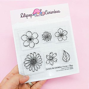 Kit de Carimbos Flores 1 - Lilipop