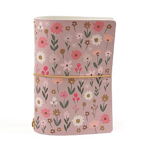Capa Rosé Wildflowers (Para 4 Blocos) Para Planner A.Craft Tamanho Padrão