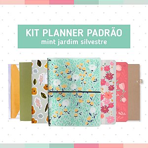 Kit Planner Padrão Mint Jardim Silvestre