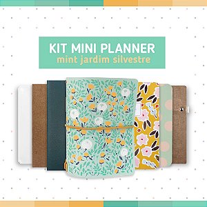 Kit Mini Planner Mint Jardim SIlvestre