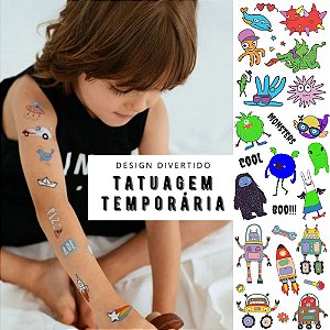 Tatuagem Temporária Infantil Tatufun Modeo: Monstros