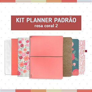 Kit Planner Padrão Rosa Coral 2