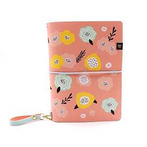 Capa Peach Primavera (Para 4 Blocos) Para Planner A.Craft Tamanho Padrão