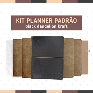Kit Planner Padrão Black Dandelion Kraft