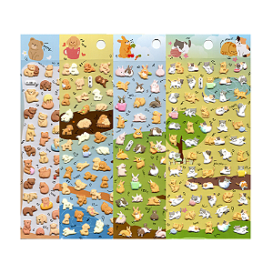 Adesivo Decorativo Puffy Animais