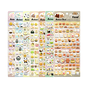 Adesivo Decorativo Puffy Happy & Food