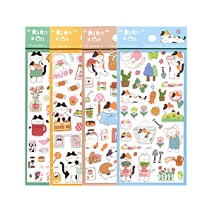 Adesivo Decorativo de Papel Kiko Cat