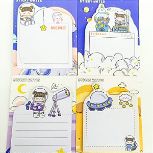 Bloco Autoadesivo Garotinha Astronauta