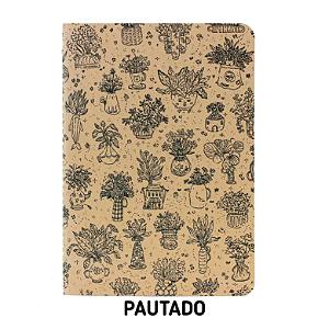 Caderno Pautado Plantinhas Queridas Para Planner A.Craft Tamanho Padrão