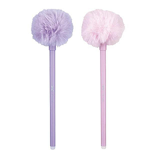 Caneta Gel 0.7mm Apagável Fluffy  Com Pompom