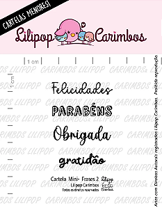 Kit de Carimbos Mini Frases 2 - Lilipop