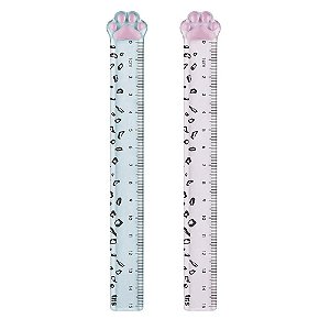 Régua Plástica de Patinha 15cm Miau-Line