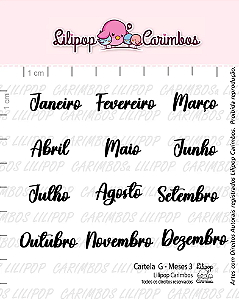Kit de Carimbos G Meses 3 - Lilipop