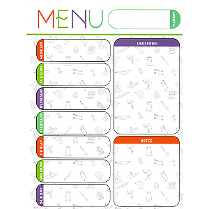 Lousa Magnética Menu 21,2x28cm