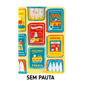 Caderno Sem Pauta Sardines - Camila Miki - Para Planner A.Craft Tamanho Padrão