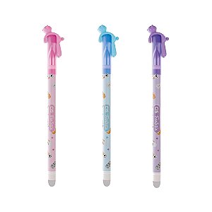 Caneta Gel 0.5 Apagável Fantasia Gato