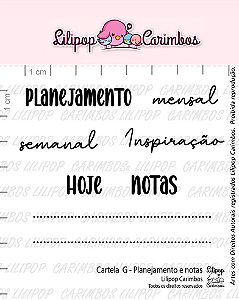 Kit de Carimbos G Planejamento e Notas - Lilipop
