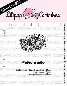 Carimbo Mini Feito à Mão Tricô - Lilipop