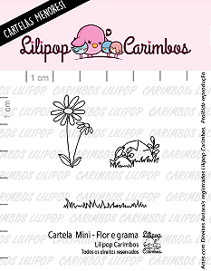 Kit de Carimbos Mini Flor e Grama - Lilipop