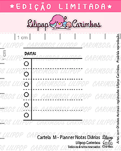 Kit de Carimbos M Planner Notas Diárias - Lilipop