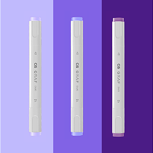 Marcador Ponta Dupla CiS Graf Duo Tons de Roxo