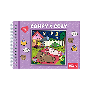 Livro de Colorir Espiral Capa Dura Comfy & Cozy
