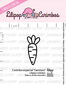 Mini Carimbo Especial Cenoura - Lilipop
