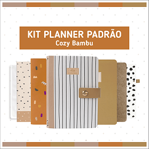 Kit Planner Padrão Capa Dura Cozy Bambu