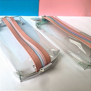 Estojo Transparente Retangular Candy Colors Fizz