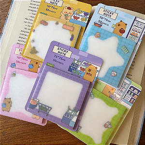 Bloco de Notas Autoadesivo Transparente com Glitter