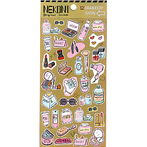 Adesivo Decorativo Metálico Make Up Sign Nekoni