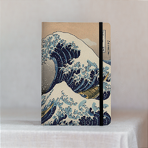 Caderno Brochura Capa Dura Estilo Sketchbook Sem Pauta A Grande Onda