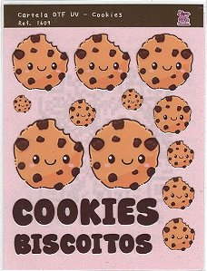 Cartela de Adesivo DTF UV Cookies - Lilipop