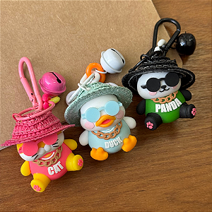Chaveiro com Sino e Mosquete Animais de Chapéu Uniso
