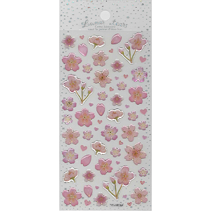 Adesivo Decorativo Alto-relevo Sakura Rosa Lunar Tears