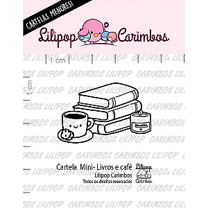 Carimbo Mini Livros e Café - Lilipop