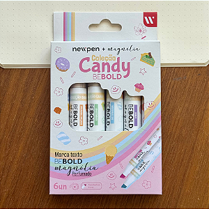 Kit Com 6 Marca Textos Be Bold Candy Edition Newpen