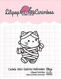Carimbo Mini Gatinho Múmia Halloween - Lilipop
