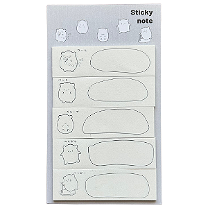 Cartela de Blocos Autoadesivos Sticky Note Ursinho Branco